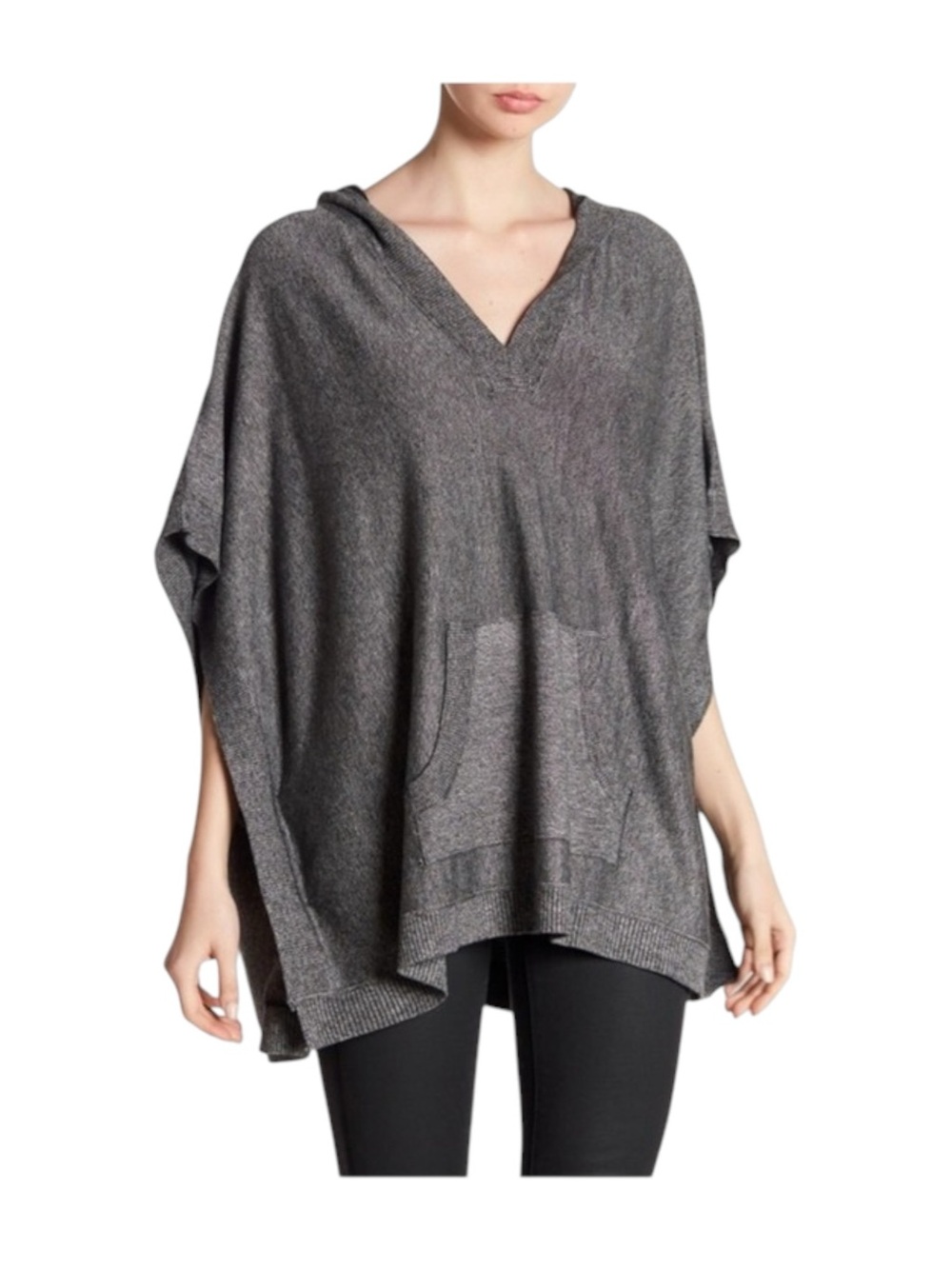new Leimere ༄ Cozy Cashmere Sweater Poncho Hoodie Top ༄ Marbled Grey ༄ XS S M L